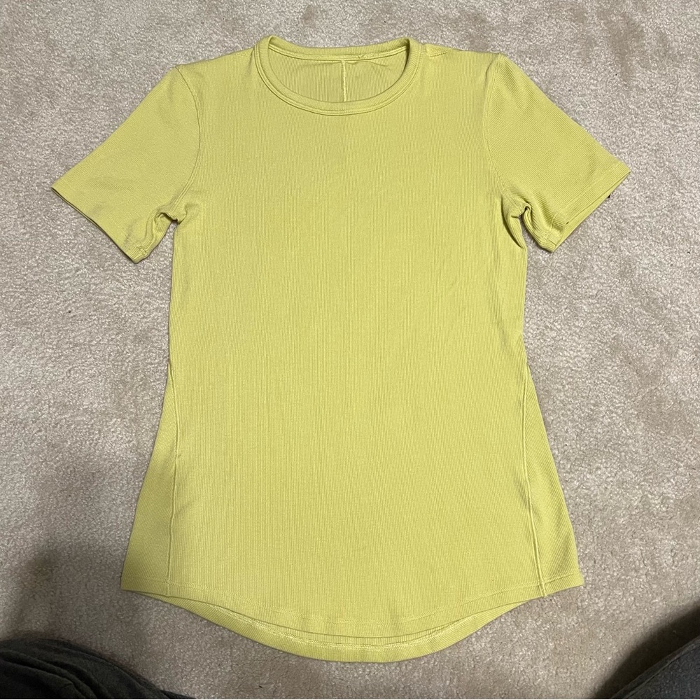 Yellow lululemon shirt